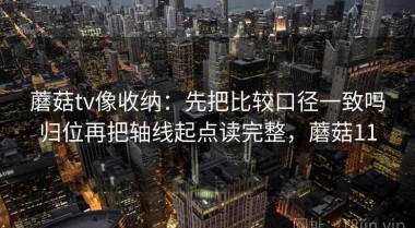 蘑菇tv像收纳：先把比较口径一致吗归位再把轴线起点读完整，蘑菇11