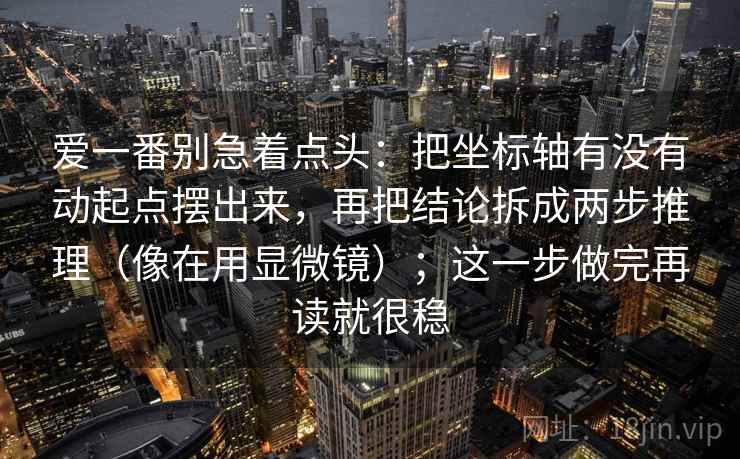 爱一番别急着点头:把坐标轴有没有动起点摆出来,再把结论拆成两步推理(像在用显微镜);这一步做完再读就很稳 爱一番别急着点头:把坐标轴有没有动起点摆出来,再把结论拆成两步推理(像在用显微镜);这一步做完再读就很稳